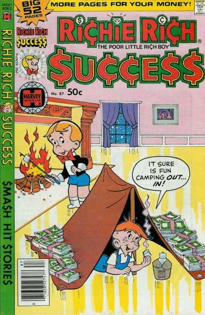 Richie Rich Success Stories 87 - Rich - Poor Little Rich Boy - Money - Mansion - Camping