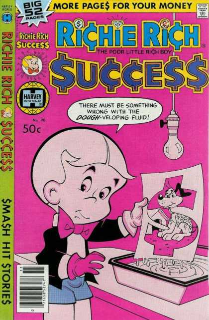 Richie Rich Success Stories 90 - More Pages For Your Money - Comics Code - Lamp - Dog - Boy