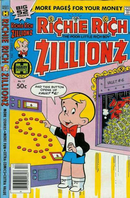Richie Rich Zillionz 17 - Money - Pages - Button - Vault - Opens