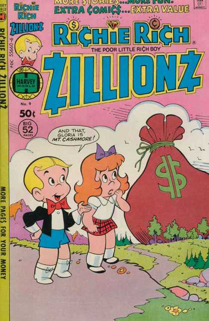 Richie Rich Zillionz 9 - No 9 - Money Bag - Big 52 - More Stories - Extra Comics