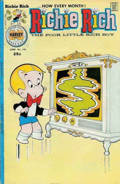 Richie Rich 143 - Now Every Month - The Poor Little Rich Boy - Harvey Comics - Tv - June