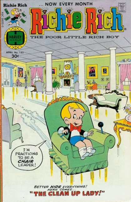 Richie Rich 153 - Chair Leader - The Clean Up Lady - The Poor Little Rich Boy - Harvey - Mansion