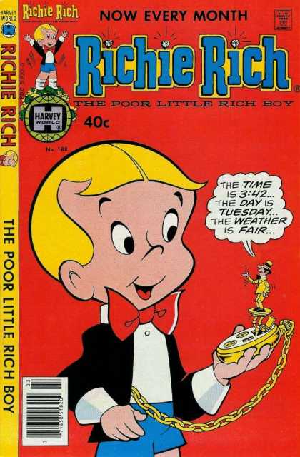 Richie Rich 188 - Richie Rich - The Poor Little Rich Boy - Pocket Watch - Harvey World - The Time Is 342
