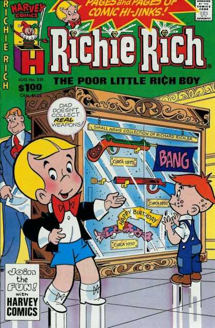 Richie Rich 235 - Harvey Comics - The Poor Little Rich Boy - Weapons - Happy Birthday - Comic Hi-jinks