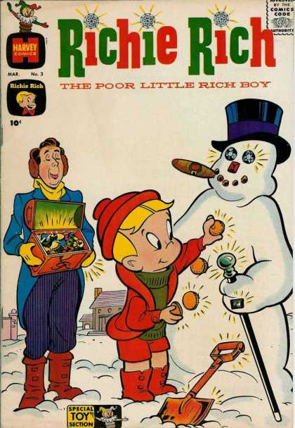 Richie Rich 3 - Harvey Comics - Snowman - Jewels - Butler - Wealth