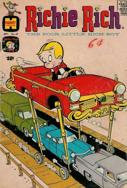 Richie Rich 37 - Harvey Comics - Cars - Blond - Parting - September