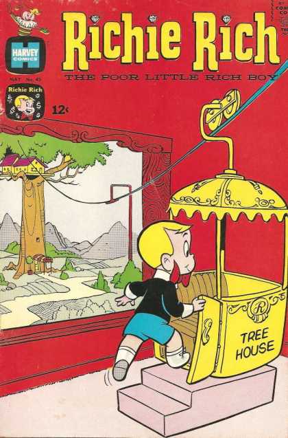 Richie Rich 45 - Harvey Comics - 12 Cents - Jack In The Box - Poor Little Rich Boy - Tree House