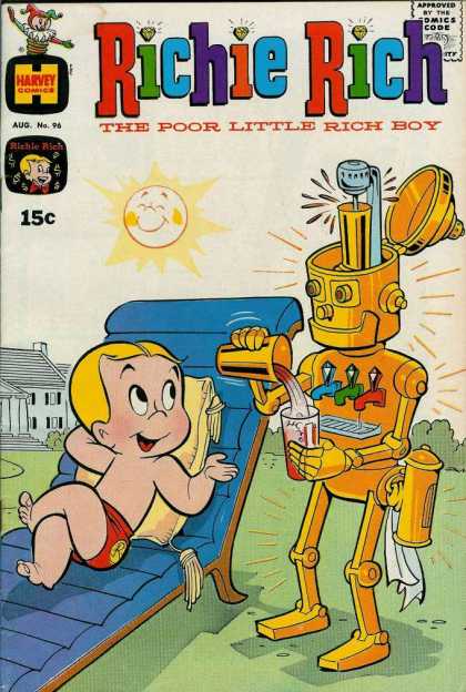 Richie Rich 96 - The Poor Little Rich Boy - Robot - Sun - Mansion - Juice