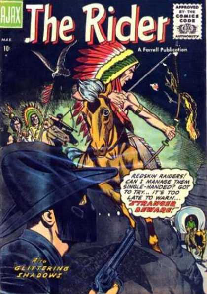 Rider 1 - Glittering Shadows - Indian On Horse - Cowboys And Indians - 10 A Comic - Ferrell Publication