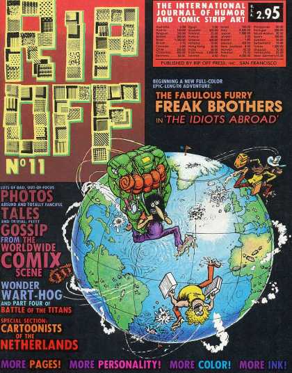 Rip Off Comix 11 - Wonder Wart-hog - World - Backpack - Suitcase - Freak Brothers