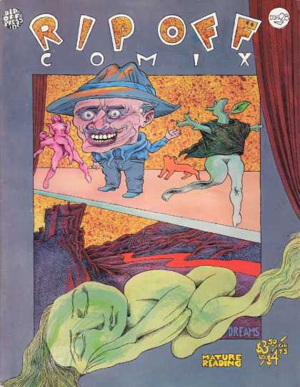 Rip Off Comix 28 - Unproportional - Nude Dancers - Stage - Winding Road - Scary Man