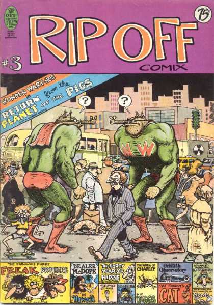Rip Off Comix 3 - Plante Of The Pigs - Crowd - Walking - Freak Brothers - Cat
