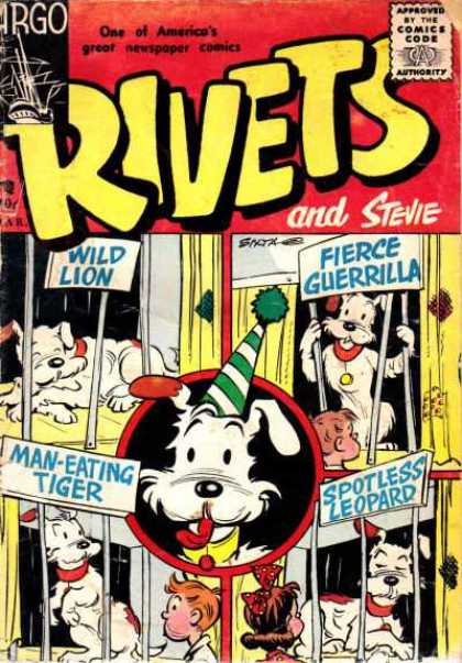 Rivets 2 - Newspaper Comic - Dog Pretending To Be Other Animals - Cargo Ship In Upper Left Hand Corner - Far Condition - Rivets The Dog