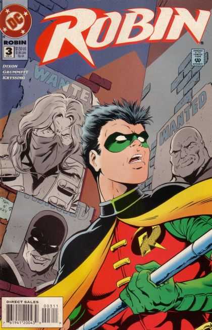 Robin 3 - Mouth Cover - Hero - Enemies - Wanted - Steel - Brian Bolland, Tom Grummett