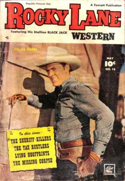 Rocky Lane Western 13 - Rocky Lane - Western Comic - Golden Age - Photo Cover - The Sheriff Killers