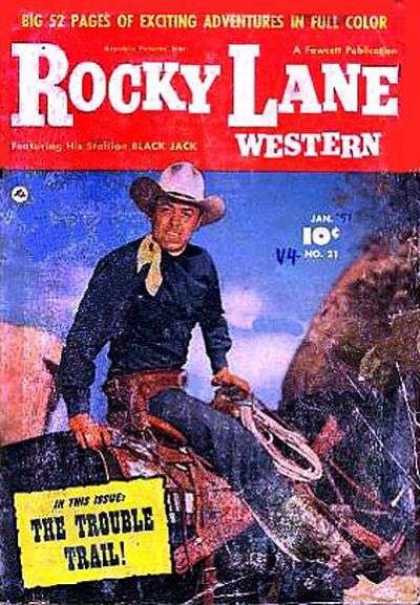 Rocky Lane Western 21 - Cowboy - Horse - Rope - Travel - Revolver