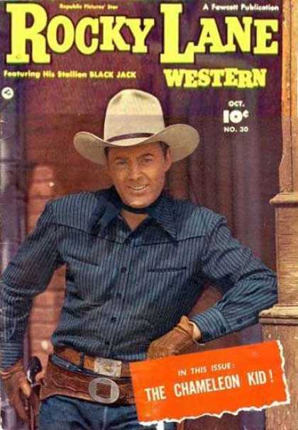 Rocky Lane Western 30 - Black Jack - Cowboy - Chameleon Kid - Stallion - Cowboy Hat
