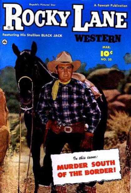 Rocky Lane Western 35 - Rocky Lane Western - Featuring Black Jack - No 35 - Horse - Cowboy