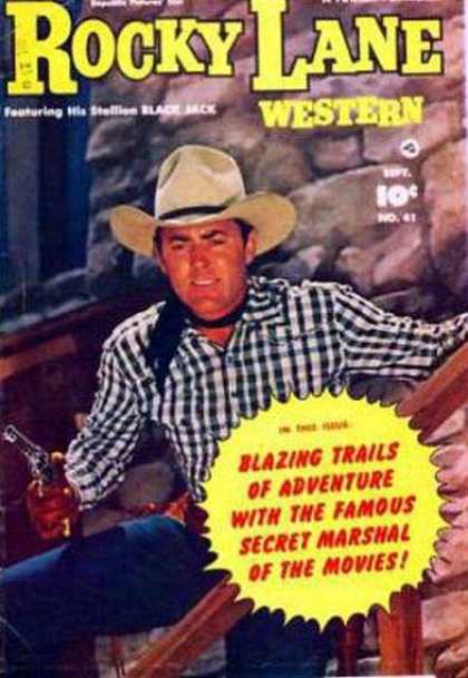 Rocky Lane Western 41 - Stallion - Black Jack - Secret Marshall Of The Movies - Blazing Trails Of Adventure - Cowboy