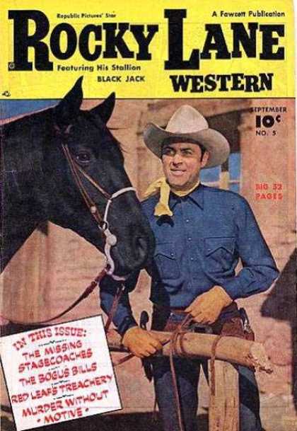 Rocky Lane Western 5 - Murder - Old West - Cowboy - Horse - Scarf