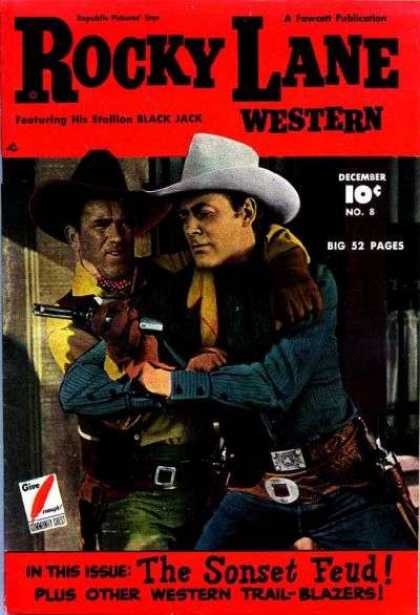 Rocky Lane Western 8 - Big 52 Pages - December - 10c - The Sonset Feud - Black Jack