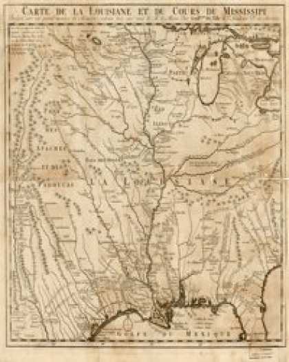 Role Playing Games - Antique Maps XXXII - Mississippi River Basin of the 1700s