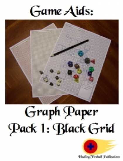 Role Playing Games - Graph Paper Pack 1: Black Grid
