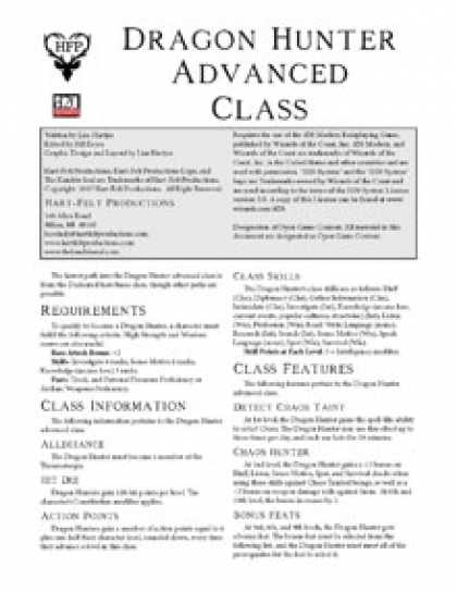 Role Playing Games - Dragon Hunter Advanced Class