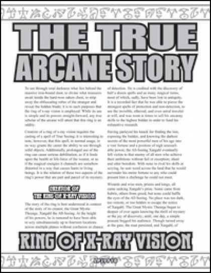Role Playing Games - The True Arcane Story: Ring of X-Ray Vision