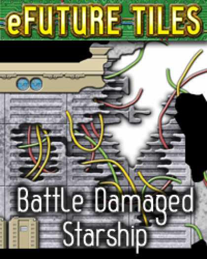 Role Playing Games - e-Future Tiles: Battle Damaged Starship