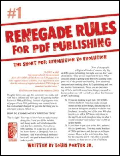 Role Playing Games - Renegade Rules for PDF Publishing: #1 - The Short PDF: Revolution to Evolution