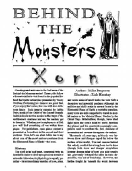 Role Playing Games - Behind the Monsters: Xorn