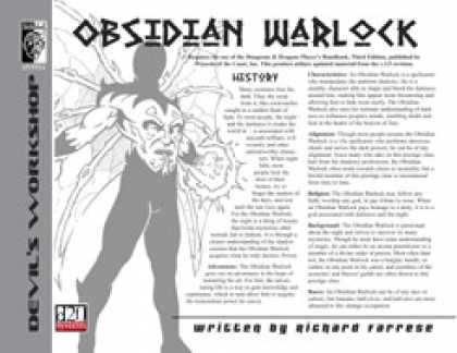 Role Playing Games - Lost Classes: Obsidian Warlock