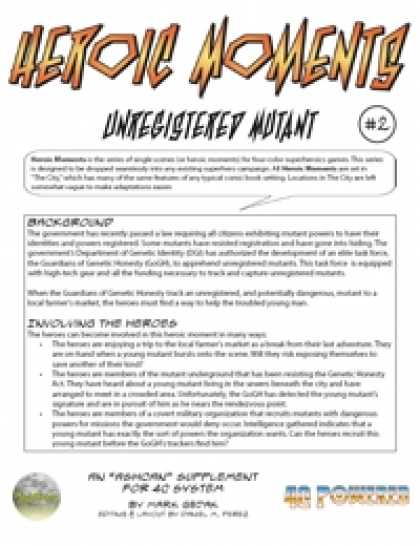 Role Playing Games - Heroic Moments #2: Unregistered Mutant