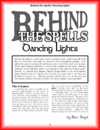 Role Playing Games - Behind the Spells: Dancing Lights