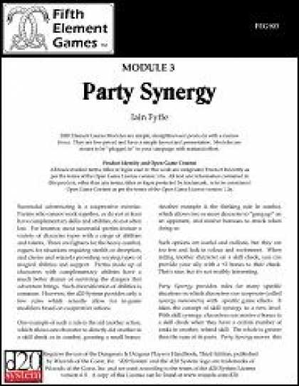 Role Playing Games - Party Synergy