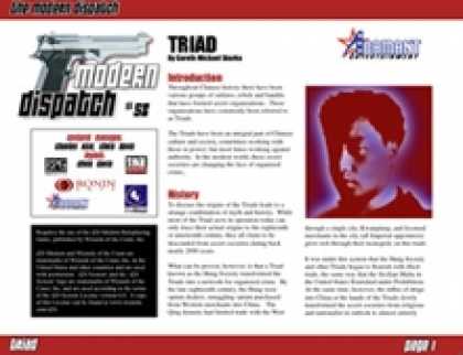 Role Playing Games - Modern Dispatch (#58): Triad