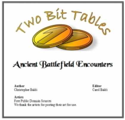 Role Playing Games - Two Bit Tables: Ancient Battlefield Encounters