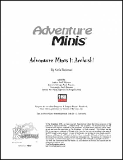 Role Playing Games - Adventure Minis 1: Ambush!