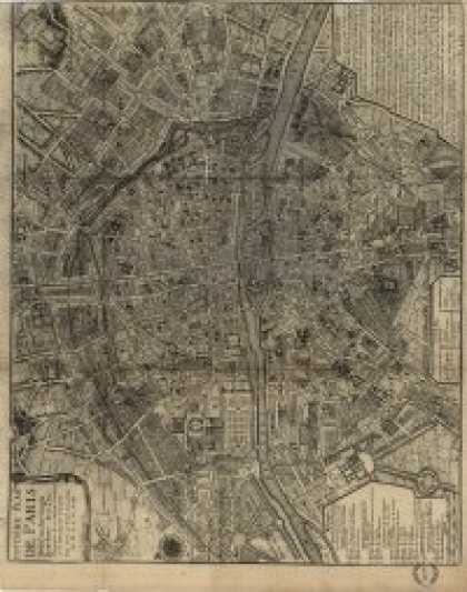 Role Playing Games - Antique Maps XXIV - Paris of the 1700's
