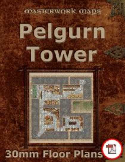 Role Playing Games - Pelgurn Tower Floor Plans (30mm square grid)