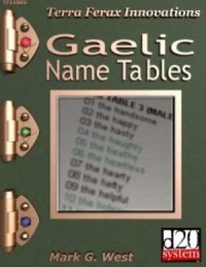 Role Playing Games - Gaelic Name Tables