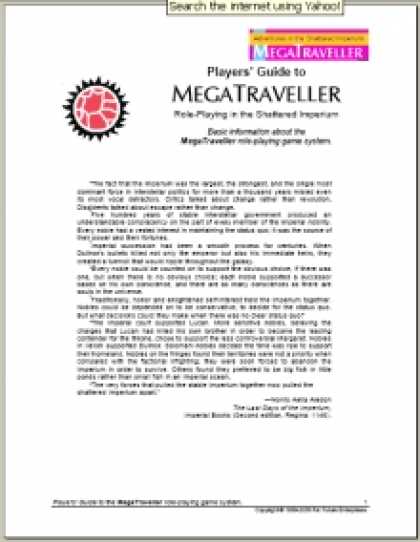 Role Playing Games - DTRPG Guide to MegaTraveller