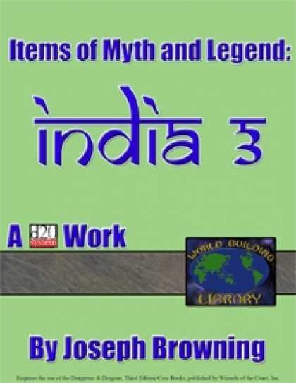 Role Playing Games - World Building Library: Items of Myth and Legend: India 3