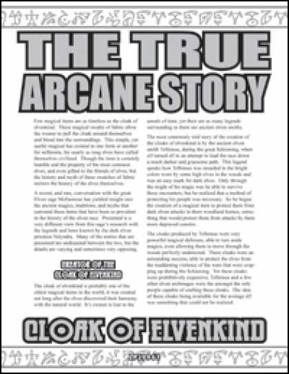 Role Playing Games - The True Arcane Story: Cloak of Elvenkind