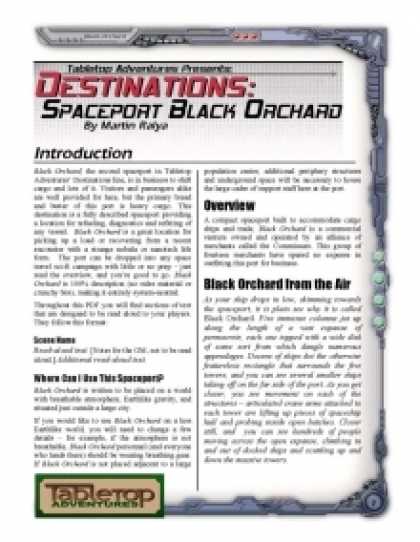 Role Playing Games - Destinations: Spaceport Black Orchard