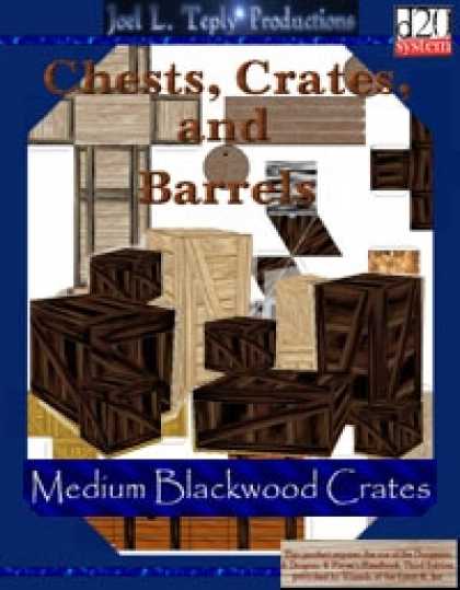 Role Playing Games - Chests, Crates, and Barrels Collection: Medium Blackwood Crates