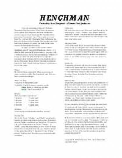 Role Playing Games - Henchman