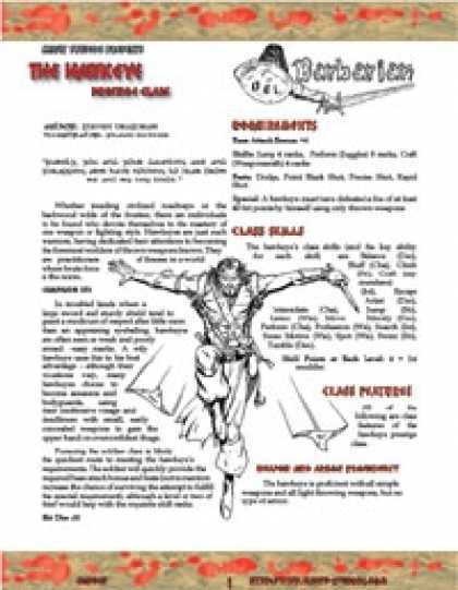 Role Playing Games - OGL Barbarian: The Hawkeye (Sampler)