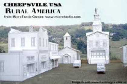 Role Playing Games - Cheepsville USA Rural America Commercial cardstock buildings